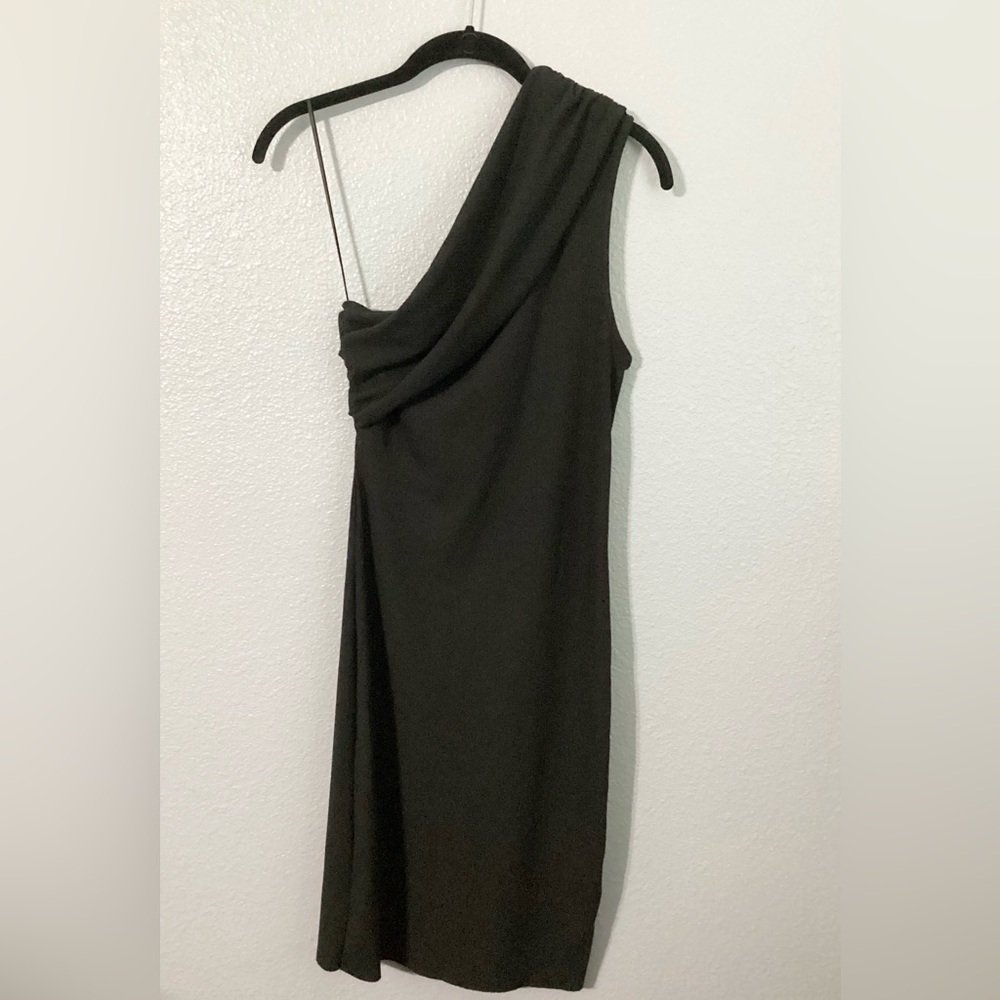 House of Harlow Black Ribbed Bodycon Midi Dress Size L